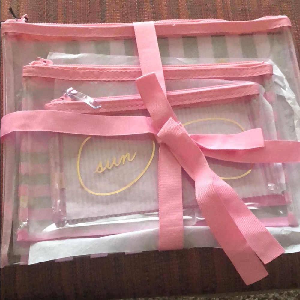 Victoria Secret Clear Plastic Travel Bags